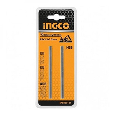 Нож для рубанка 82*5.5*1.2мм сталь HSS INGCO EPB820121 (2шт) для PL10508