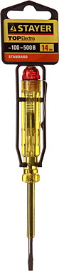 Пробник STAYER STANDARD электрический, 100-500В, 140мм, этикетка-флажок