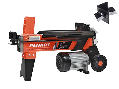 Дровокол электрический PATRIOT CE 3715,1.5кВт,4тонны + колун крестообразный PATRIOT С-3