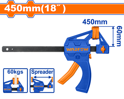 Струбцина быстрозажимная 60х450 мм WADFOW WCP4318