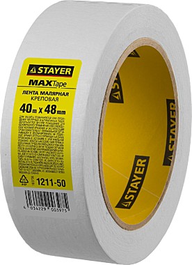 Малярная лента, креповая, 48мм х 40м, STAYER