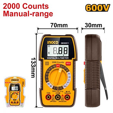 Мультиметр цифровой 600 В INGCO DM360011 INDUSTRIAL