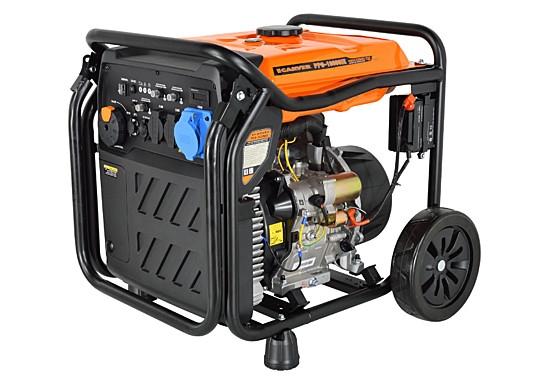 Генератор CARVER  PPG-10000IЕ инверторный (8/8,5кВт, 220/12В, 2+1 розетки, ATS-порт, дисплей,колеса)