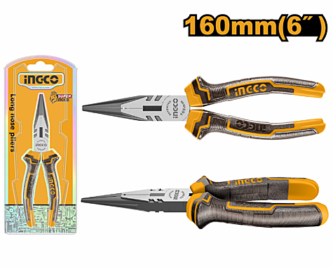 Длинногубцы 160мм INGCO HLNP08168