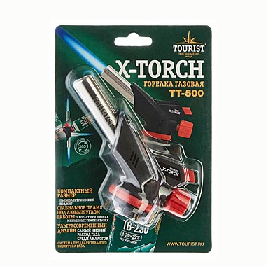 Горелка газовая X-TORCH (TT-500) с пьезоподжигом и системой подогрева газа