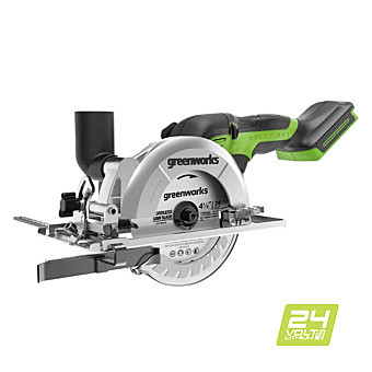 Дисковая мини пила акк. Greenworks G24MCS, 24V,б/щет,120x9,5мм,рез 39мм, без АКБ и ЗУ (1501207)