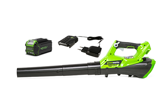 Воздуходувка аккумуляторная Greenworks G40AB, 40V, с 1хАКБ 4 Ач и ЗУ (2400807UB)