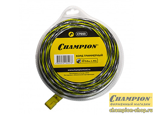 Корд трим.CHAMPION Tornado 3,0мм*44м (витой квадрат)