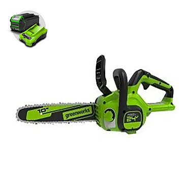 Цепная пила аккумуляторная Greenworks G24CS25, 24V, 25см, c 1хАКБ 4Ач и ЗУ (2007707UB)