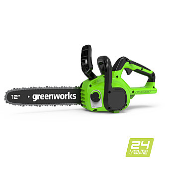 Цепная пила аккумуляторная Greenworks GD24CS30, 24V, 30см, бесщеточная, без АКБ и ЗУ (2007007)