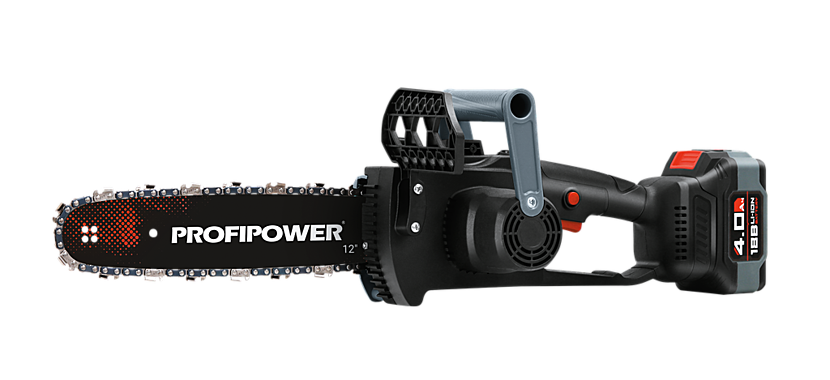 Аккумуляторная бесщеточная цепная пила PROFIPOWER MKDUC-20В (20В,Li-ion-1шт, 4.0Ач, шина 12