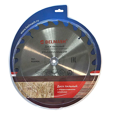 Диск пильный BELMASH 315*3,2/2,2*32мм, 24Т