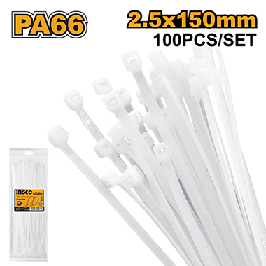 Стяжка нейлоновая 150*2,5 мм. 100 шт  INGCO HCT15025