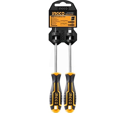 Набор отвeрток  2 шт (PH2*6*125. SL6,5*6*125) INGCO HKSD0248 INDUSTRIAL