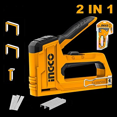 Степлер мебельный  тип 53,  2 в 1 INGCO HSG1406 (20)