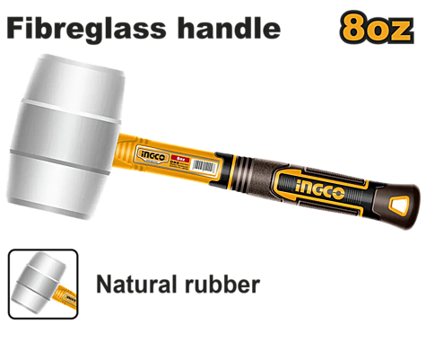 Киянка резиновая белая INGCO HRUH8908 INDUSTRIAL 220 г