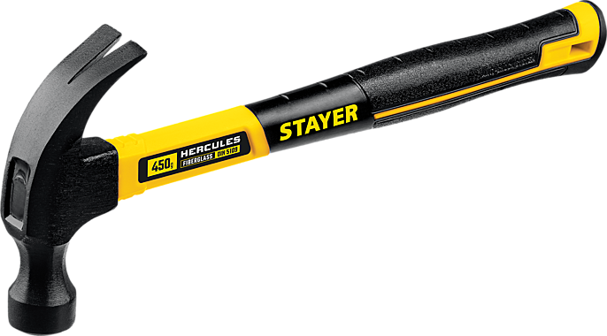 Молоток-гвоздодер STAYER  450гр. фибергласовая рукоятка