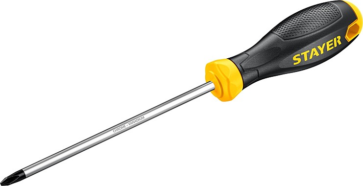 Отвертка STAYER MASTER, двухкомпонентная рукоятка, магнитный наконечник, PH1x100мм