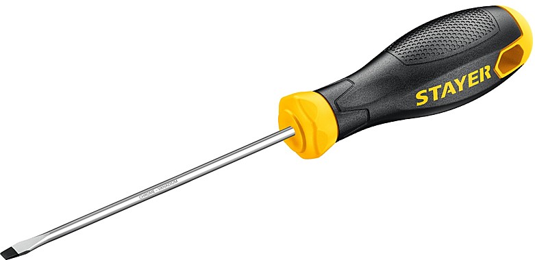 Отвертка STAYER MASTER, двухкомпонентная рукоятка, магнитный наконечник, SL3,2x100мм