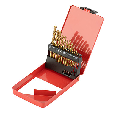 Набор нитридтитан. сверл по металлу, 1,5-6,5мм (через 0,5мм,3,2мм, 4,8мм), НSS,13 шт.// Matrix