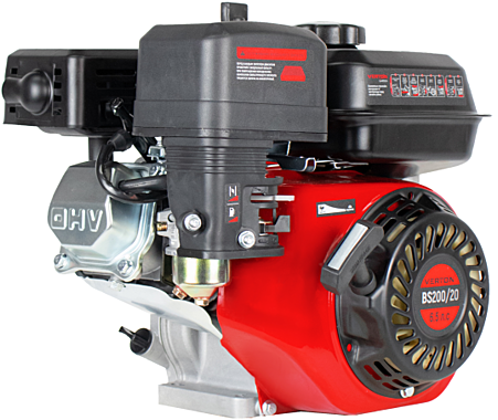 Двигатель VERTON GARDEN BS-168F/20D (196 см3,4.8кВт/6.5л.с,Ø вала 20мм (шпонка), 13,2/3600 Н*м/(об/м