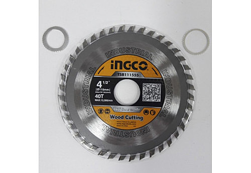 Диск пильный для УШМ по дереву 115*22*16, 48Т INGCO TSB111555 INDUSTRIAL (УШМ)