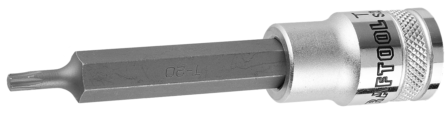 Торцовая бита-головка KRAFTOOL INDUSTRIE QUALITAT, удлиненная, материал S2, TORX, сатинированная, 1/