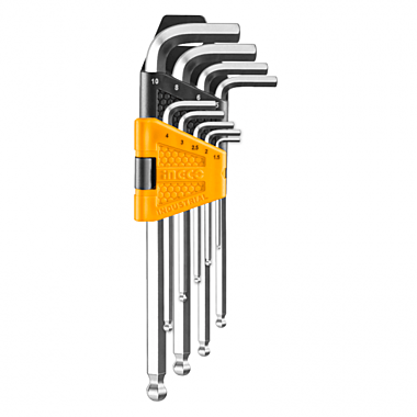 Набор ключей HEX INGCO 1.5-10 мм  (6/36) Extra Long HHK12092 INDUSTRIAL