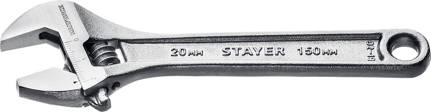 Ключ разводной, 150 / 20 мм, STAYER