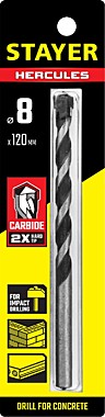 Сверло STAYER PROFESSIONAL по бетону, ударное, 8x120мм