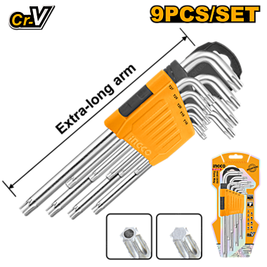 Набор ключей Torx INGCO Т10-Т50 HHK13092 INDUSTRIAL