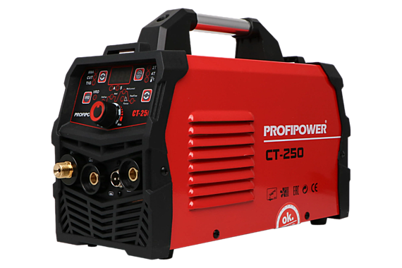 Инвертор плазменной резки PROFIPOWER CT-250 3B1 MMA+CUT+TIG (10-40A, толщина реза, 1-14 мм)