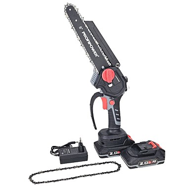 Аккумуляторная бесщеточная цепная пила PROFIPOWER MKGSH-20V (20В,Li-ion-2шт, 2.0Ач, 20см, 8