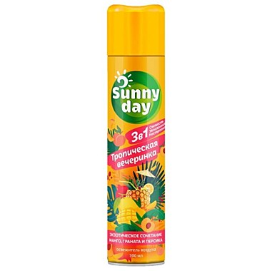 Освежитель воздухаSUNNY DAY 300 см3 ТРОПИЧЕСКАЯ ВЕЧЕРИНКА