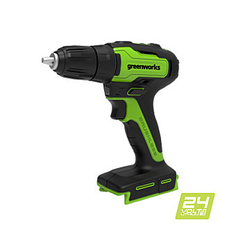 Дрель-шуруповерт акк. Greenworks GD24DD35, 24V, б/щет,29/35Нм, c 2Ач и ЗУ, кейс (3704007UA)