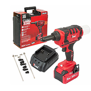 INDUSTRIAL Заклепочник акк.NCR 25/3.0-PRO(20V,3.0Ач,Ал.2,4-6,0,мет.2,4-5,0,1АКБ,з/у,платф.MAKITA) №1